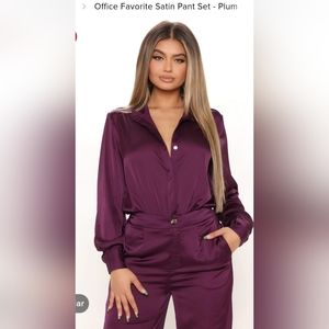 Fashion Nova satin pant set